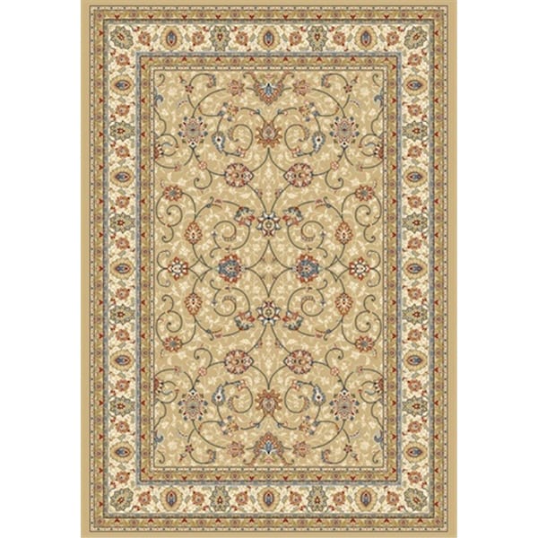 Dynamic Rugs Ancient Garden 9 ft. 2 in. x 12 ft. 10 in. 57120-2464 Rug - Light Gold/Ivory AN1014571202464 - main